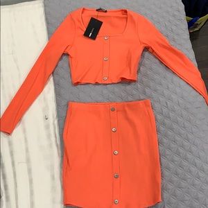 “Don’t push my buttons skirt set” fashion nova